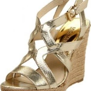 Michael Kors Metallic Wedge Sandal